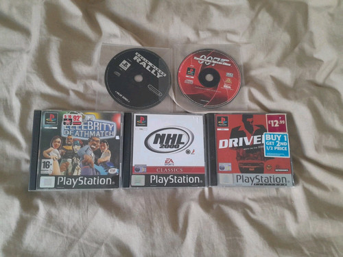 5x PS1 Spiele u.a. Driver, NHL etc.
