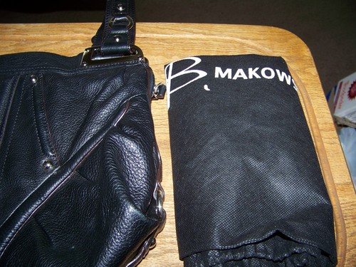 B. MAKOWSKY Black Pebbled Soft Leather Hobo Shoulder Handbag Purse w/Dust Bag - Picture 19 of 20