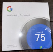 Nest 3rd Generation Thermostat T3008US - Stainless Steel -Pro Edition