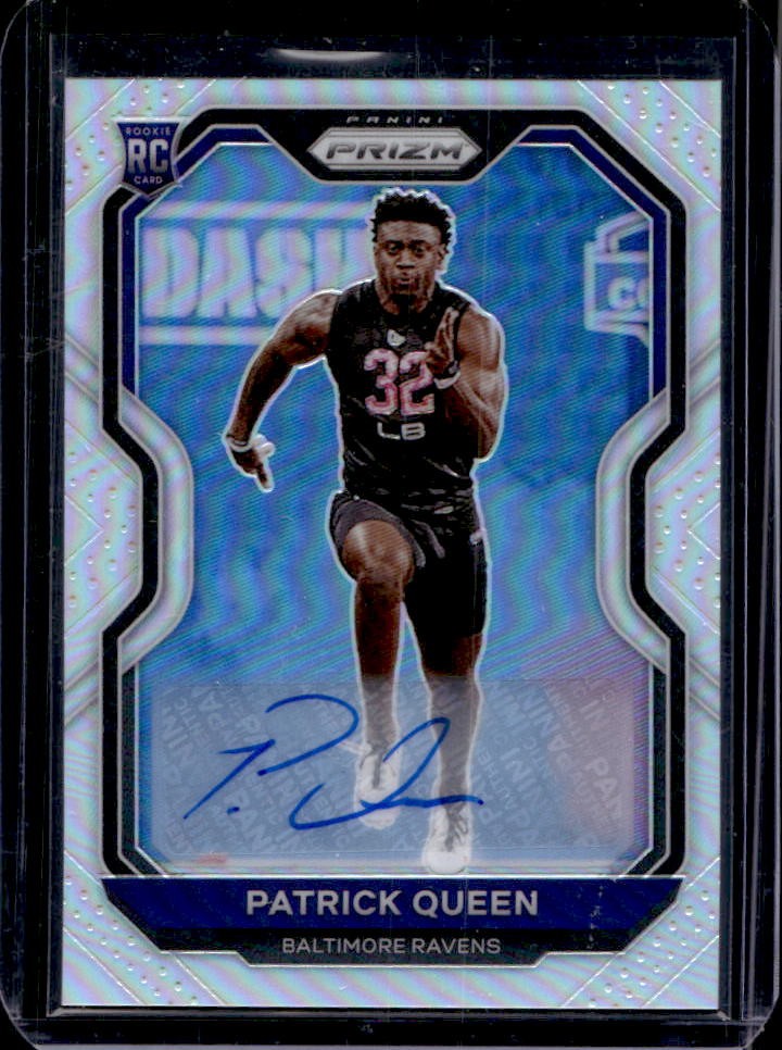 2020 Prizm Patrick Queen Rookie Auto RC Silver Rookie #381 Ravens
