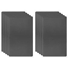 10pcs Metal Business Card 4x2.4x0.02" Oxidation Laser Engrave Adhesive Black