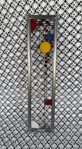 Frank Lloyd Wright Inspired Stained Glass Playhouse Window Panel - Picture 2 of 22