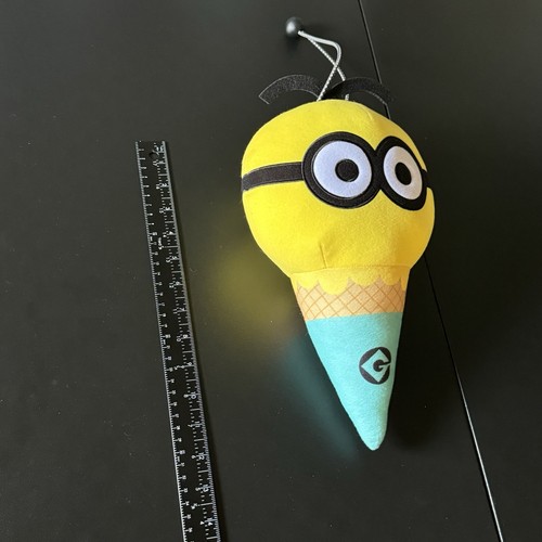 Universal Studios Parks Despicable Me Minion Mayhem Ice Cream Cone 12" Plush Toy - Picture 4 of 4