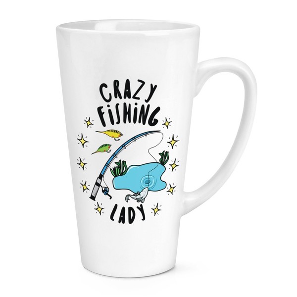 VerrüCkte Angeln Damen Stars 483Ml Groß Latte Becher Tasse - Lustig Fischer Groß-image