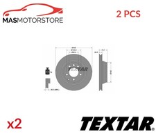 BREMSSCHEIBEN SATZ PAAR HINTEN TEXTAR 92122005 2PCS A NEU OE QUALITÄT