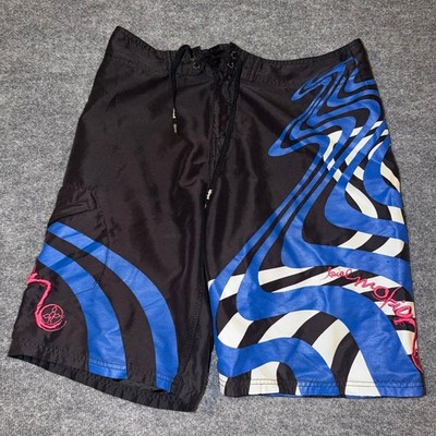 Local Motion Blue Surf Board Shorts Mens XL 36 VTG Y2K 90s Rare