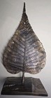 Bodhi Leaf on Stand Metal Sculpture Organic Bronze~Crate & Barrel