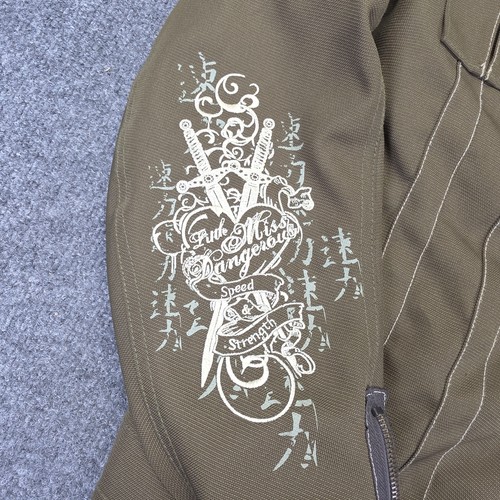 Chaqueta de motocicleta Speed & Strength para mujer LG Little Miss peligrosa verde militar - Imagen 4 de 9