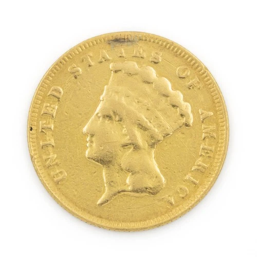 1871 $3.00 Indian Princess Head Gold Coin United States No Reserve #C745-7