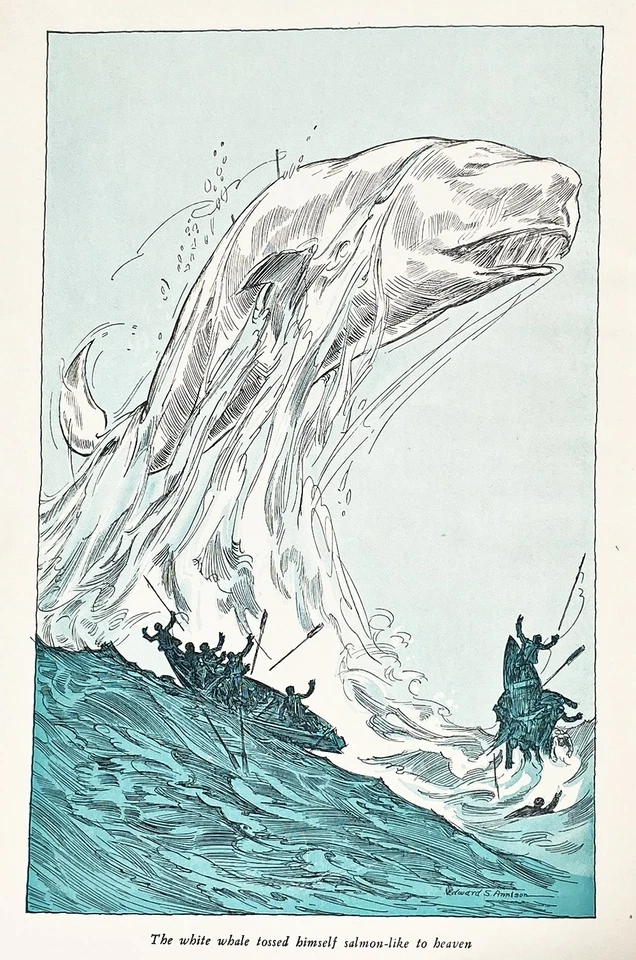 1931 MOBY DICK whaling FIRST EDITION maritime TYPEE Ocean Voyages ship MELVILLE - Image 3 of 4