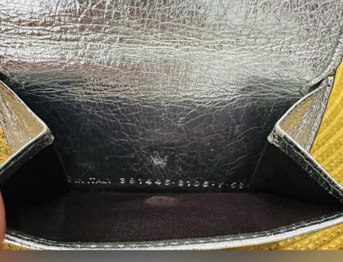 Balenciaga Silver Leather Mini Papier Wallet, EUC - Picture 10 of 10