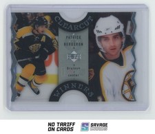 2007-08 Upper Deck Clear Cut Winners Patrice Bergeron /100 #CCW5 Boston Bruins