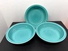 Set of 3 HLC Homer Laughlin Fiesta Turquoise Blue 7" Cereal Bowls