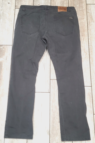 Volcom Vorta Slim Straight Stretch Gray Denim Jeans 36 x 30 - Picture 2 of 4