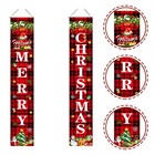  1 Paar Frohe Weihnachten Veranda Banner Tür Banner Weihnachtskopplets