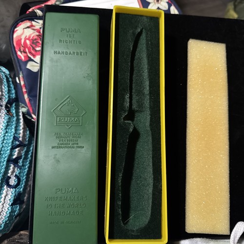 Puma 1st Righting Knife Box From Germany Handmade Handcart