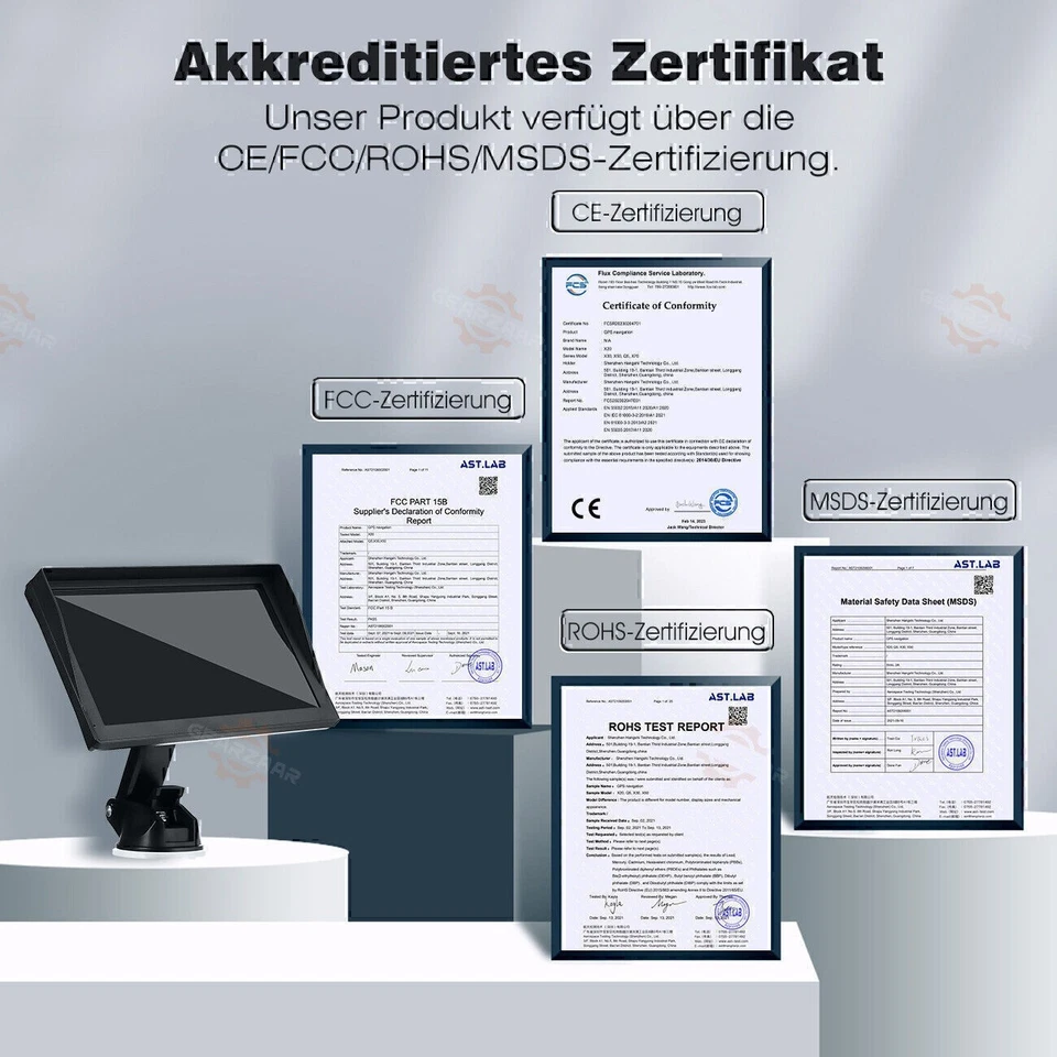 9 Zoll Navigationsgerät Für LKW PKW BUS GPS Navi Navigation 8GB+256MB Gygvekduba - Bild 4 von 4