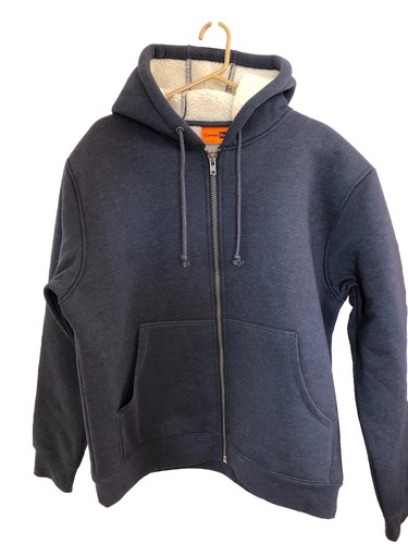 CornerStone Heavyweight Navy Sherpa Lined Hooded Fleece Jacket New no Tag