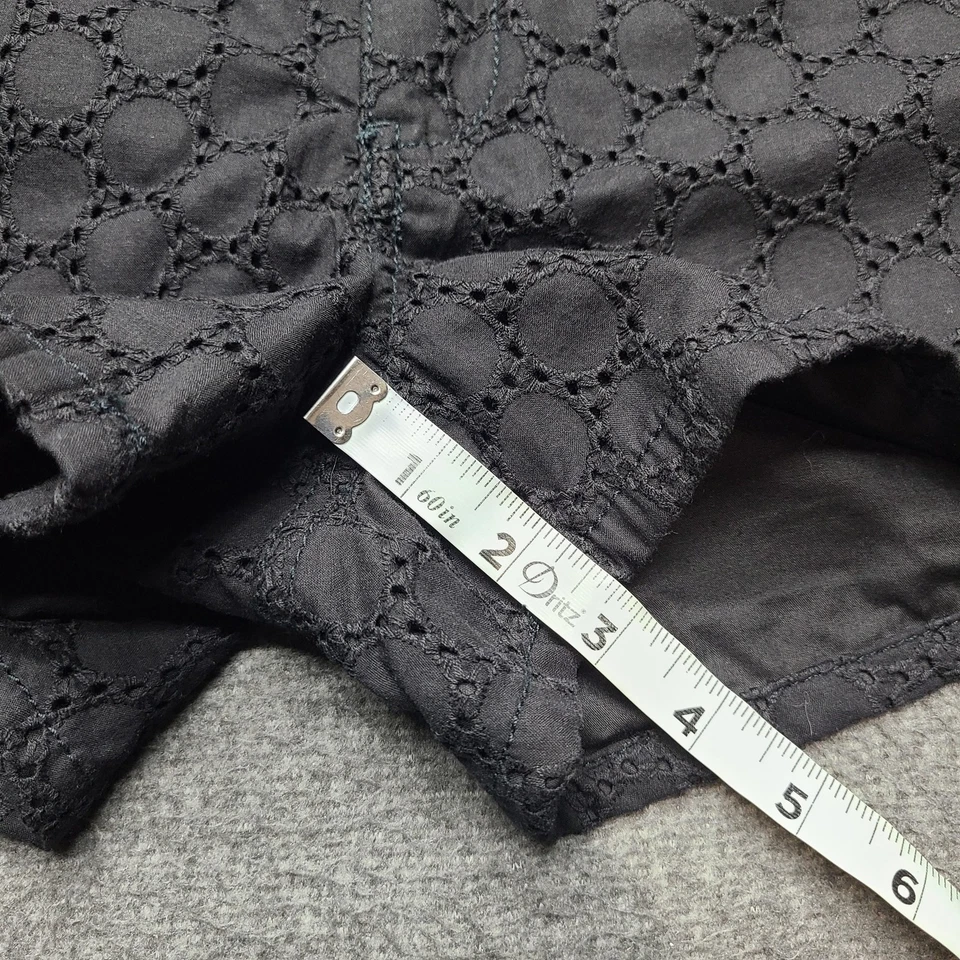 Pantalones Cortos SO Para Mujer 7 Negros Ojales Tiro Bajo Corto 2.5 Entrepierna Verano Informal Nuevo Foto 2 de 4