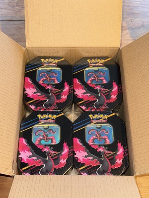 Crown Zenith Galarian Moltres Art Tin Pokémon TCG Sword & Shield New & Sealed X4