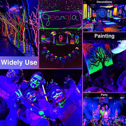 2 Pack 10W 48 LED Black Light Bars 1Ft 395-400Nm UV Blacklight Tube with 5.9Ft C - Picture 6 of 12