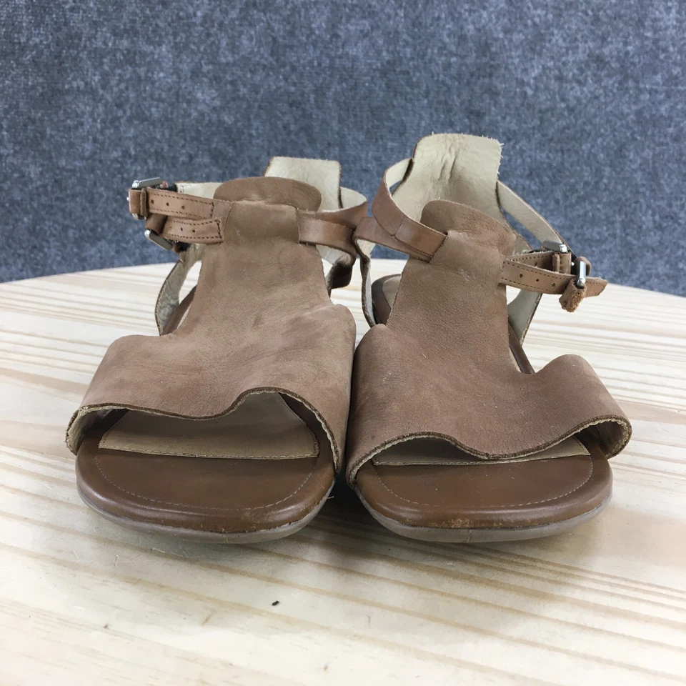ECCO Sandals Womens 37 Tan Touch 25 Ankle Straps Leather Wedge Comfort Buckle - Image 4 of 4