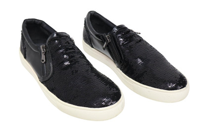 STEVE MADDEN Shoes Damen US 8 Low Top Fashion Sneakers Side Slip On Sequin
