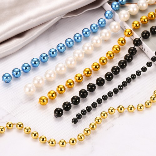 33 Feet Pearl String 8 mm Craft Pearl Bead Garland Faux Beads Spool Roll Brown - Picture 5 of 7