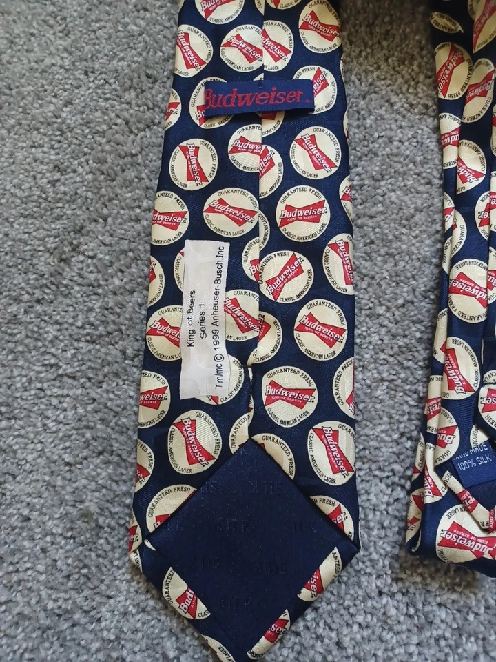 Budweiser King of Beers Series 1 Tie Necktie Beer Silk 1999 - Image 3 of 4