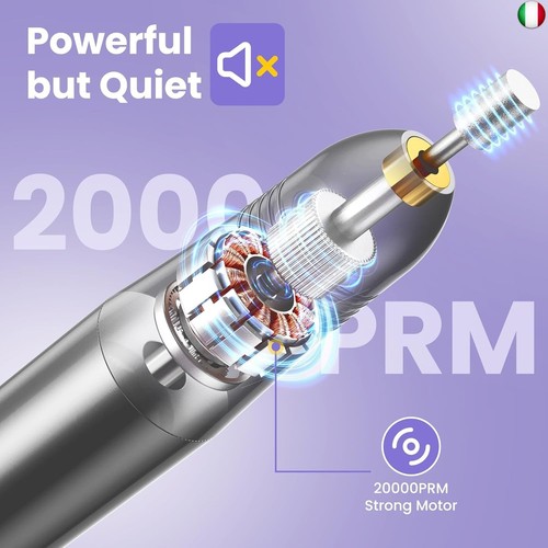 Fresa per Unghie, Fresa per Unghie Professionale 20000 RPM Velocità Regolabil, - Foto 3 di 7
