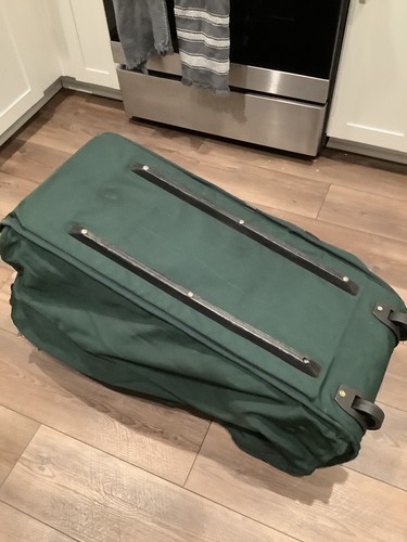 Enorme borsone tumi massiccio vintage verde XL arrotolabile - Foto 8 di 15