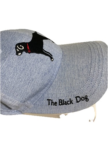The Black Dog Hat women's baseball cap baby blue logo adjustable Mid Fit - Picture 2 of 5