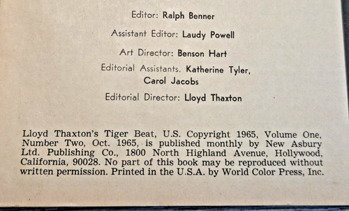 TIGER BEAT Oct 1965 Vol 1 #2 Byrds Stones Beatles Herman Illya Beach Boys & More - Picture 3 of 11