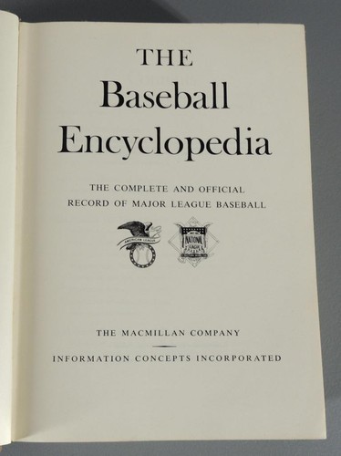 The Baseball Encyclopedia 1969 1st Printing MLB Book Macmillan Statistics - Foto 2 di 4