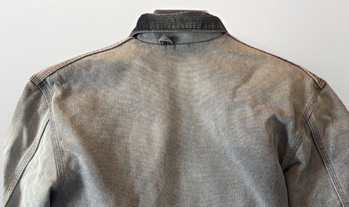 Vtg Carhartt Barn Chore Jacket Blue Blanket Lined Faded Large Union Made PB1492 - Picture 6 of 12