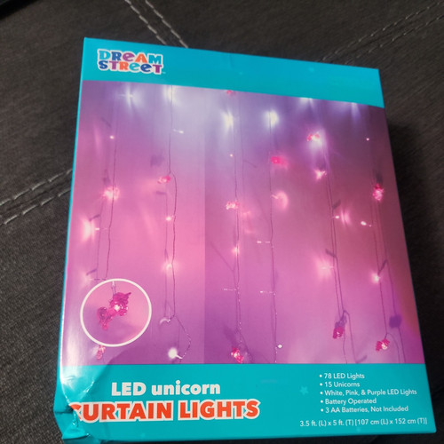 New In Box Dream Street LED unicorn Curtain Lights - Picture 2 of 5