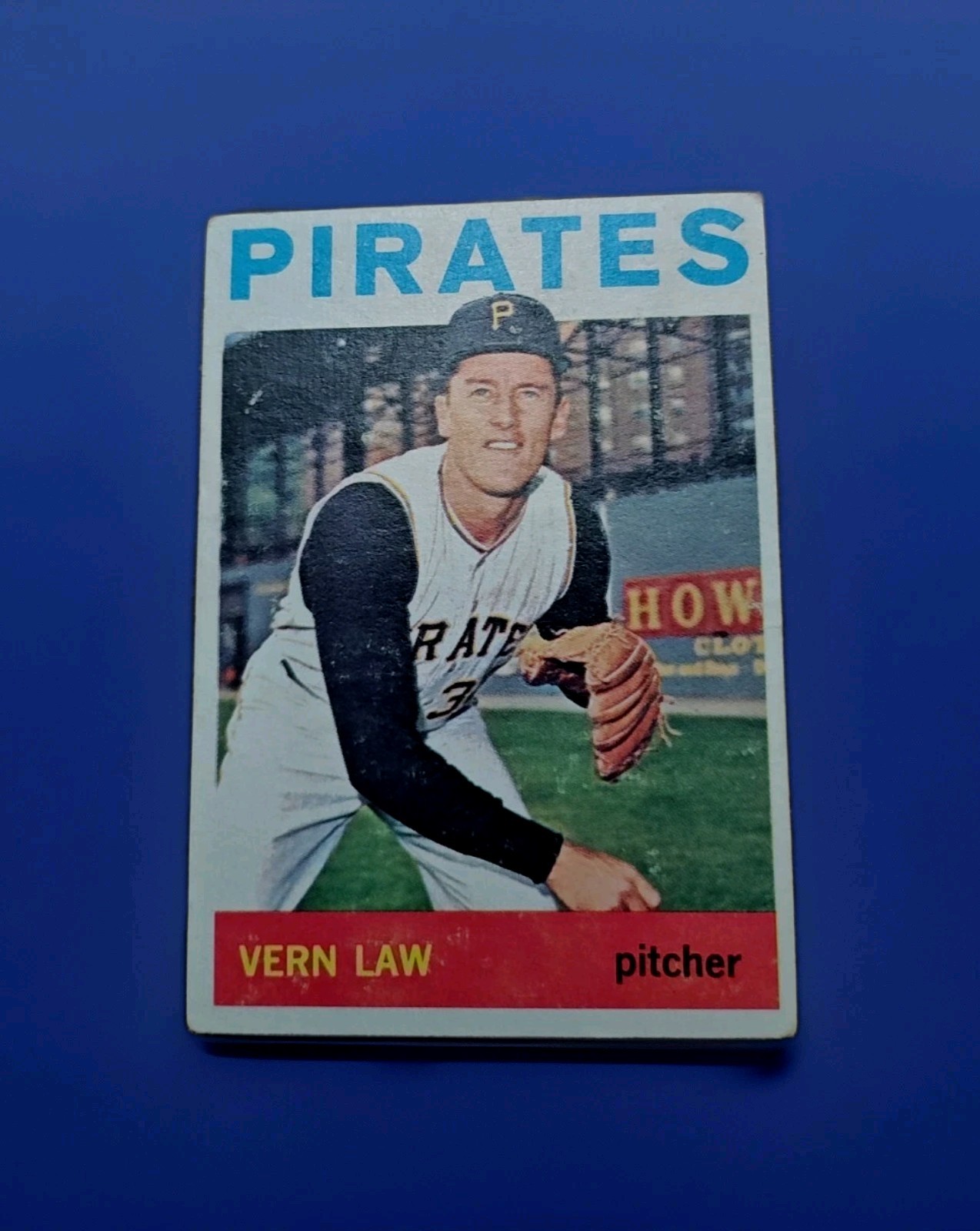 1964 Topps Baseball Cards Pittsburgh Pirates Vernon Law #472 Vtg No Creases Vg