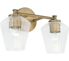 Capital 141421AD-507 Beau Vanity, 2-Light 200 Total Watts, Aged Brass