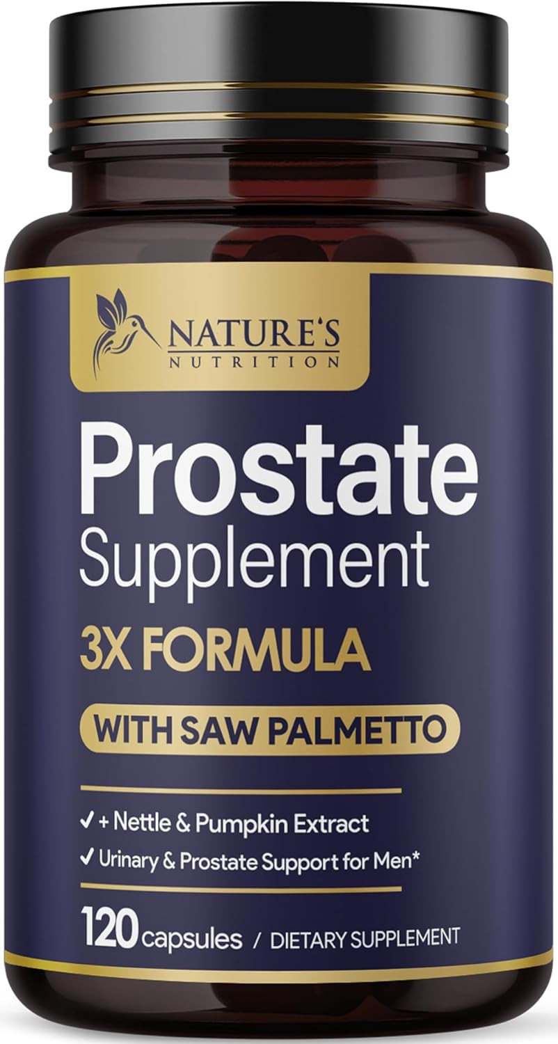 Prostate Health Supplements for Men - Support Complex 3X Formula with Saw Palmet
