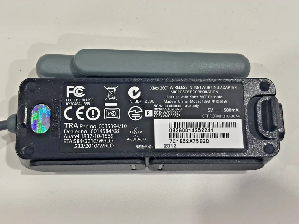Official OEM Xbox 360 Wireless N Network Adapter WiFi Dual Antenna Model 1398 - Image 4 of 4