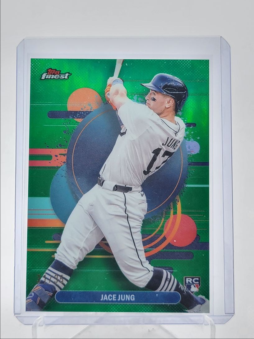 JACE JUNG 2025 TOPPS FINEST UNCOMMON ROOKIE GREEN REFRACTOR RC /35 Q3967
