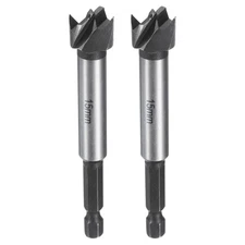 2pcs Forstner Drill Bit 5/8"(15mm) Single Tooth Flat Wing Wood Drilling Bit