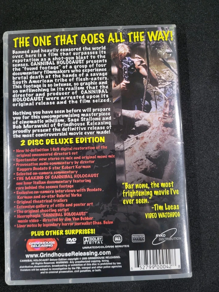 Cannibal Holocaust Grindhouse Deluxe Edition. 2 Disk DVD With Poster Insert. - Image 2 of 4