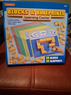 Lakeshore FF579 Blocks Blueprints Learning Center Stem Education Building Set