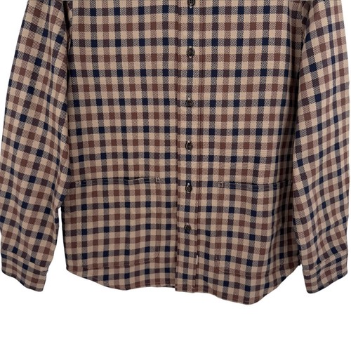 AYR Herren The Dive Langarm Button Down Hemd Jacke Shacket Woody kariert XS - Bild 4 von 10