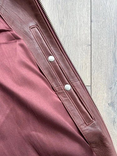 First MFG Motorcycle Leather Bomber Jacket XL image 7
