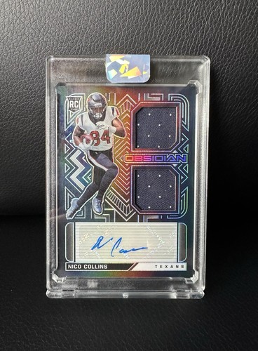 2021 Obsidian Nico Collins Dual Patch Auto RC Rookie RPA Refractor /150 Texans