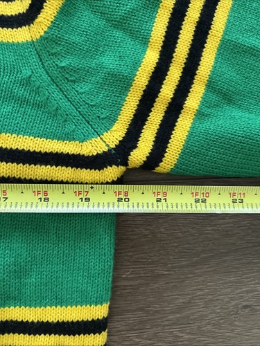 Disney X Forever 21 Pete Men's Sz S Sweater Knit Green Striped Holiday Christmas - Picture 9 of 11