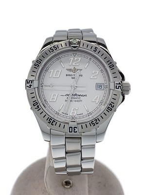 BREITLING Colt Ocean Automatic White Dial Stainless Watch Near Mint JAPAN