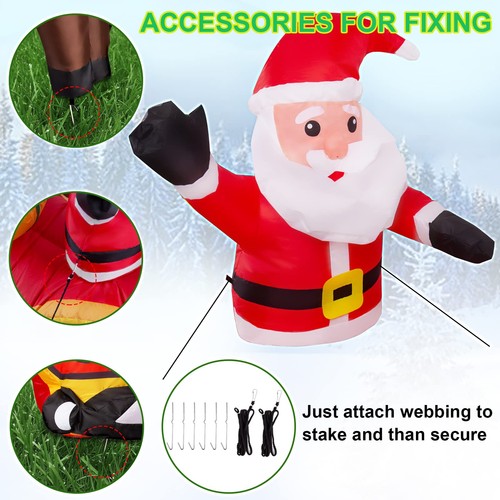 Inflables de Navidad de 7 pies decoraciones al aire libre, decoración de patio inflable de Navidad,... - Imagen 4 de 6